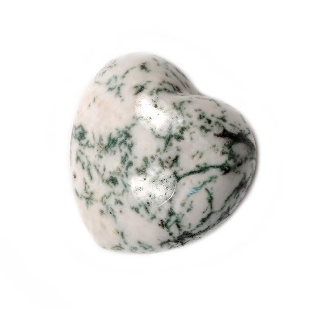 Сердце 41мм агат моховый 42.6
