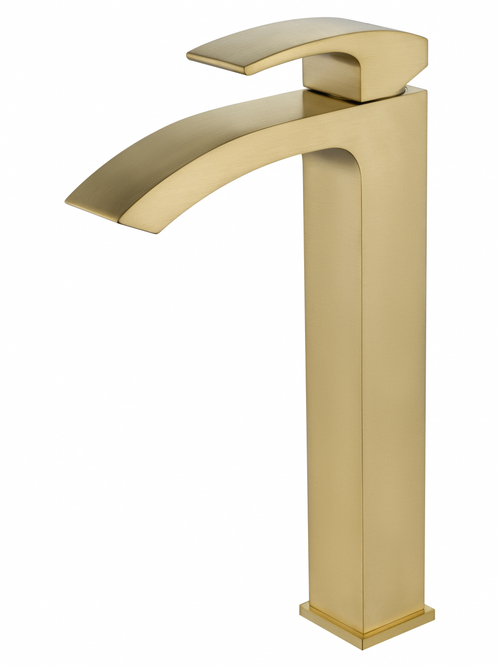 Смеситель для раковины высокий WONZON & WOGHAND FIT, Брашированное золото (WW-88239009-BG)