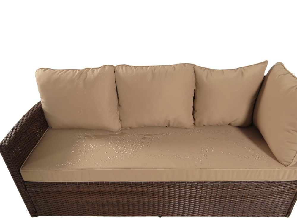 Обеденная группа плетеной мебели Албания + диван Анкор Brown