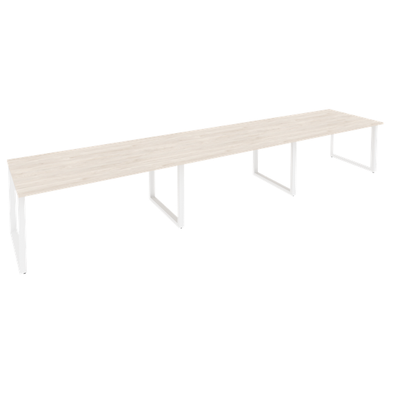 Onix Стол переговорный O.MO-PRG-3.4 Денвер Светлый/Металл Белый 4740*980*750