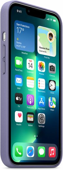 Чехол Apple MagSafe для iPhone 13 Pro, кожа, «сиреневая глициния»