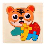 Развивающая игрушка деревянная Пазл животные мал, C-41877