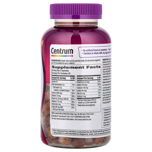 Centrum, Мультивитамины для женщин, ассорти из натуральных фруктов, 170 жевательных таблеток