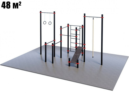 Проект Воркаут площадка для коттеджа 1-4 (8 х 6 м)