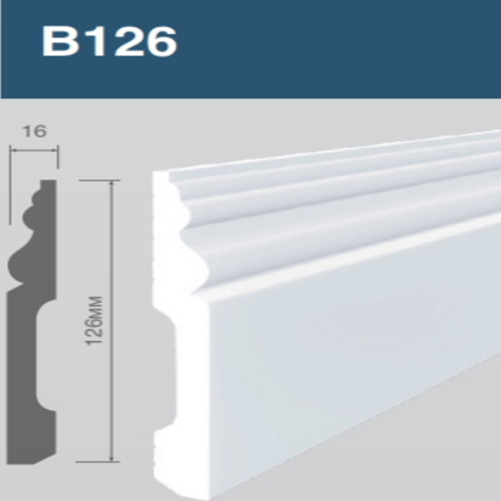 Плинтус напольный из полистирола HIWOOD B126