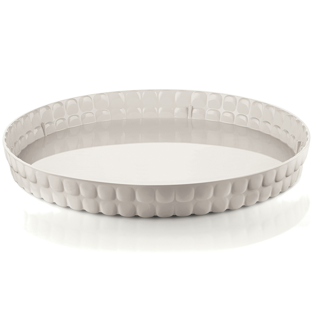 Поднос сервировочный tiffany, D35,6 см, молочно-белый