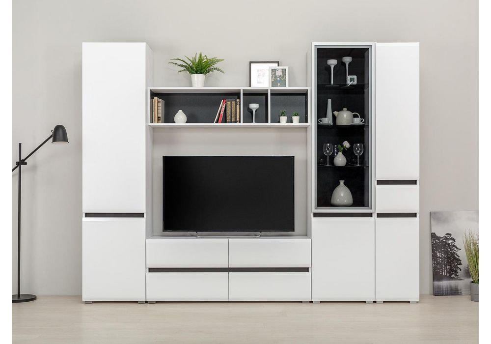 Полка Сейдиль белый премиум / черный