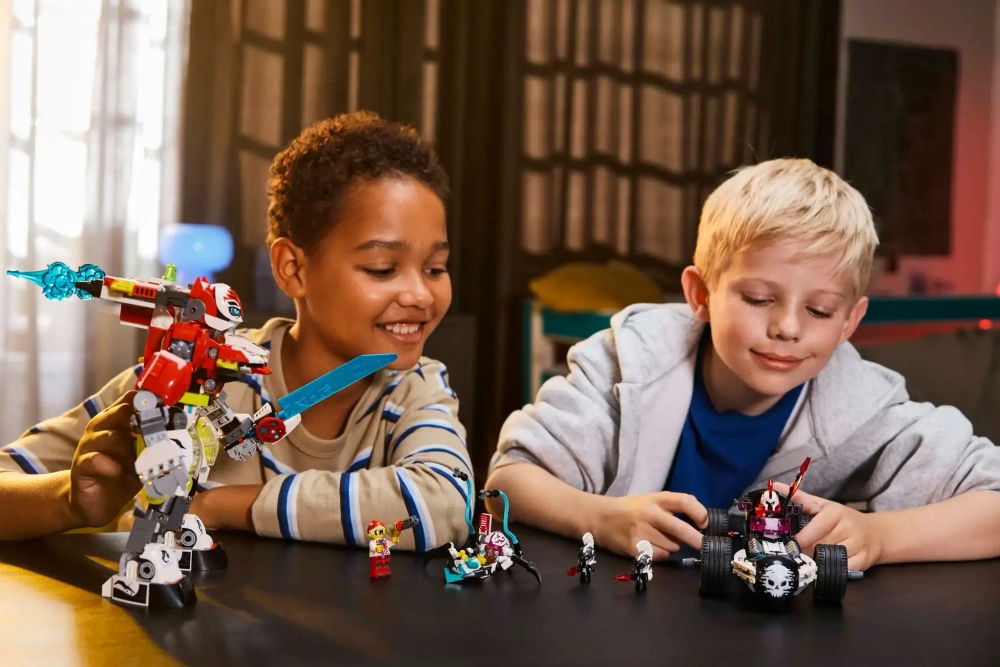 Конструктор LEGO DREAMZzz 71497 Робот-тигр Купера и Hot Rod машина Зеро