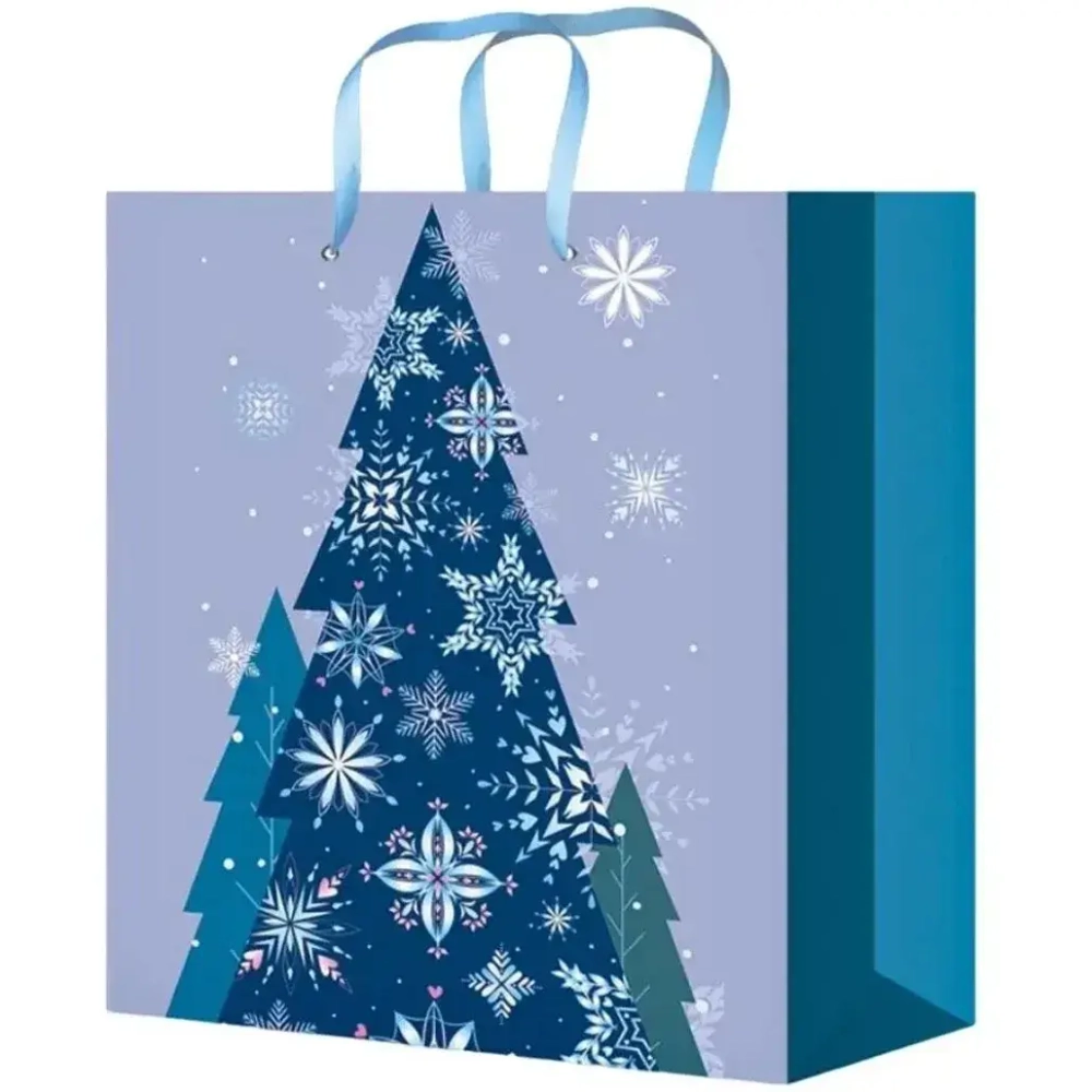 Пакет подарочный с глянцевой ламинацией 18*23*10см «Лесная геометрия»