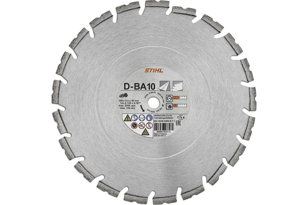 Алмазный отрезной круг D-BA10 Ø350мм/14&quot;
