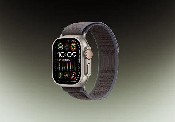 Часы Apple Watch Ultra 2 GPS + Cellular 49 мм, титановый корпус, ремешок Trail цвета Синий/Черный,размер L/M