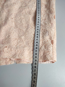 Юбка H&M персикового оттенка ажурная 44 размер