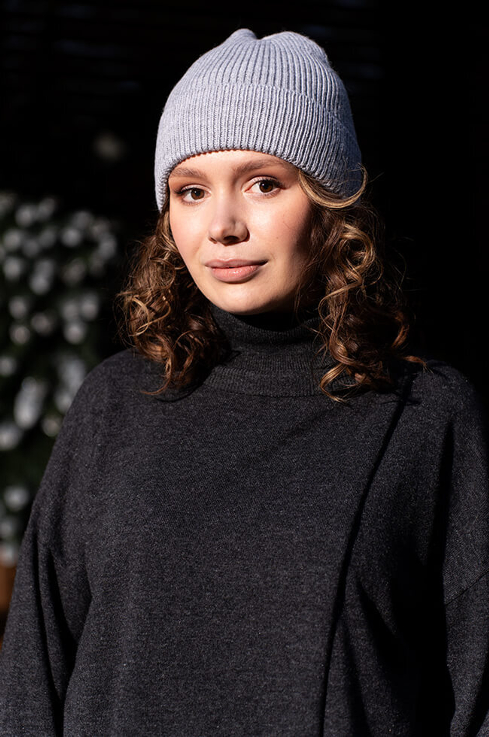 8401 Шапка женская (серый)