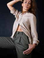 Брюки Imperial зеленые с зауженным низом