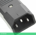 Вилка Lanmaster IEC 60320 C14 10A 250V разборная черная