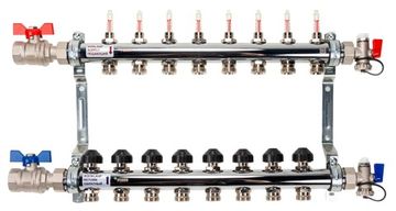 Коллектор Рехау HKV-D 8 контуров для тёплого пола с расходомерами (12080813002)
