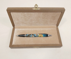 Ручка "Деревенский пейзаж" с ручной росписью Палех в футляре