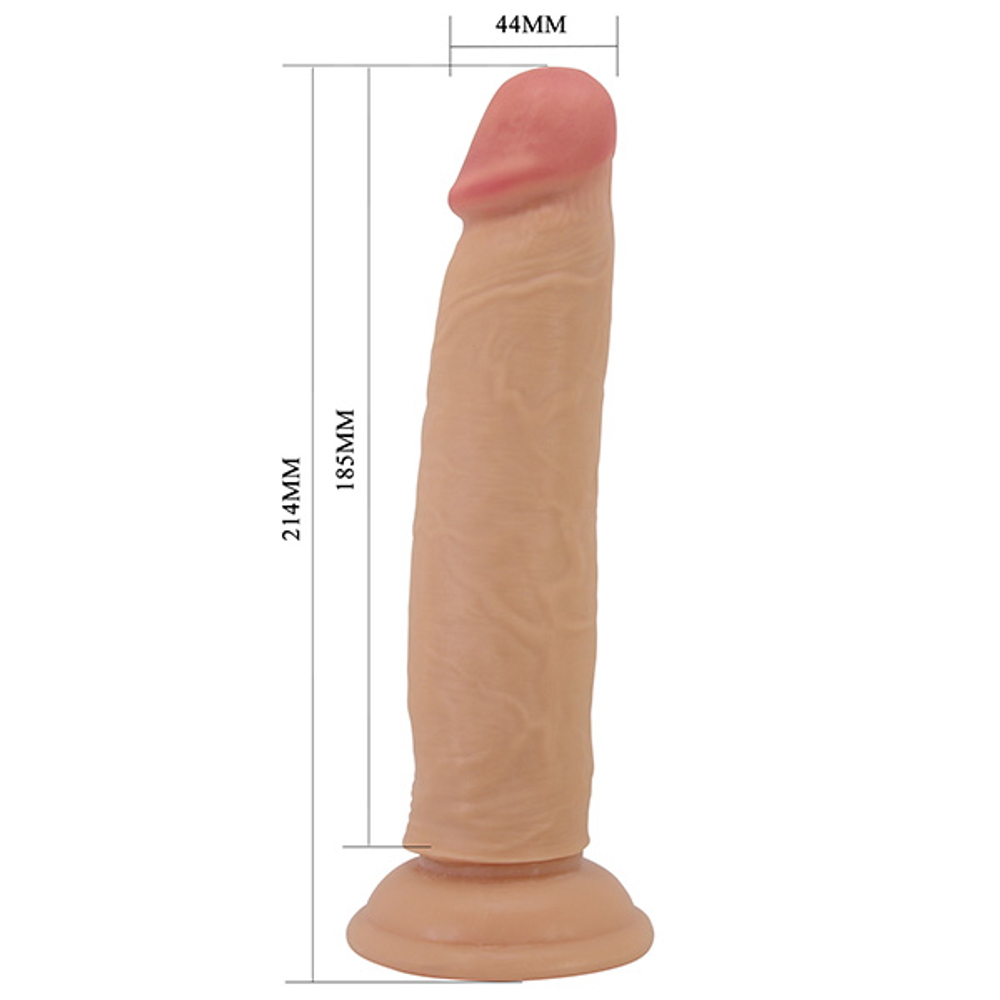 Телесный фаллоимитатор 21,4см с эффектом скользящей кожи Pretty Love Keon Sliding Skin BW-008119LP