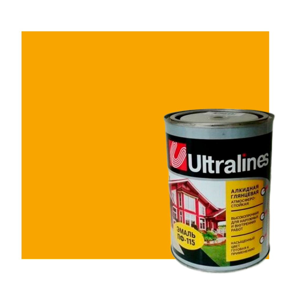 Эмаль ПФ-115 "ULTRA LINES" ЖЕЛТАЯ 0,8кг