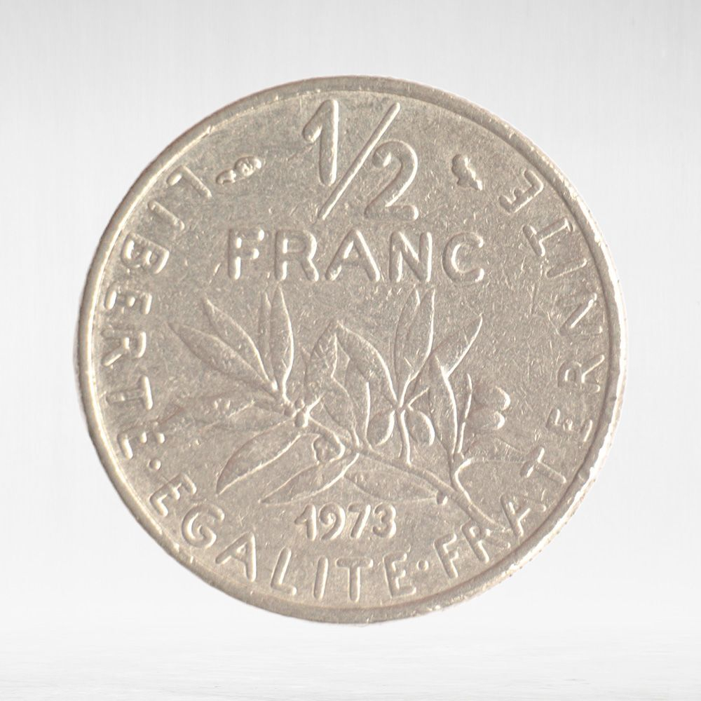 France, ½ Franc 1973 - Signature "O. Roty", VF