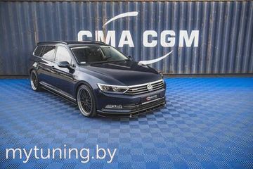 Сплиттер бампера переднего для VOLKSWAGEN Passat B8 (15-...)
