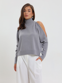 Джемпер с открытыми плечами