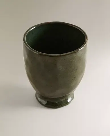 ZARA HOME БЛЕСТЯЩИЙ СТАКАН ДЛЯ ЗУБНЫХ ЩЕТОК, ЗЕЛЕНЫЙ