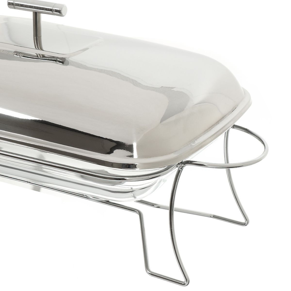 Мармит стекло, нержавеющая сталь, 3 л, 49х24х18 см, прямоуг, Attribute, ABI020