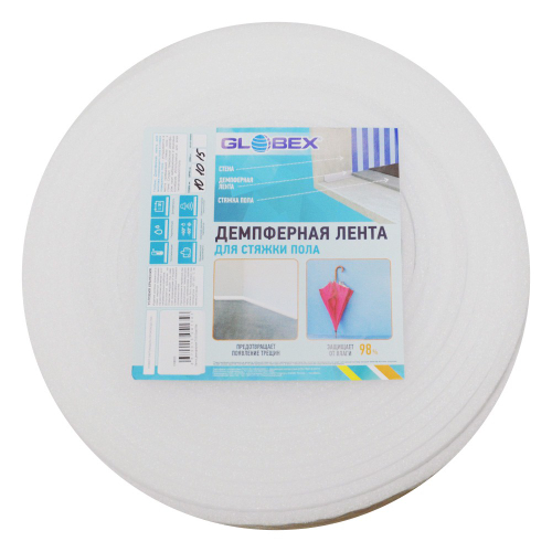 Лента демпферная GLOBEX ЭКОНОМ П8/10см/30м