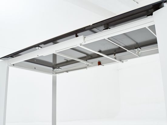 Стол CORNER 120 HIGH GLOSS STATUARIO керамика/белый каркас