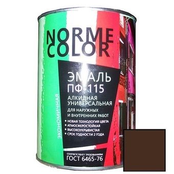 Эмаль ПФ-115 NORME COLOR коричневая 20 кг