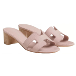 Hermes fashion one-word slippers women's gray pink, H151215Z 27