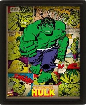 3D картина в рамке Hulk