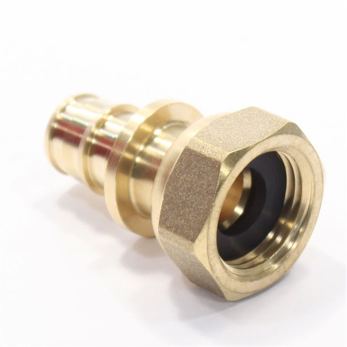 Переходник 16-1/2", WAAG Xpand, обж.кольцо-резьба, вн., латунь, с накид.гайкой