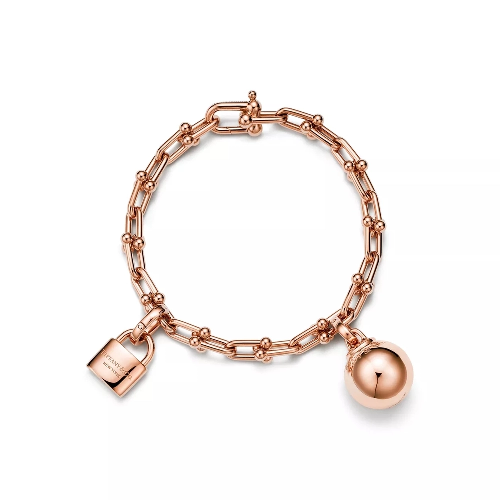 Браслет из розового золота 18k,Tiffany 💠Hard Wear Small link
