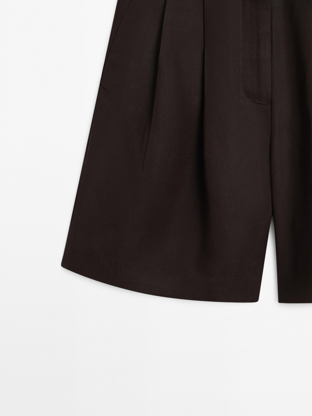 Massimo Dutti Плиссированные шорты, коричневый