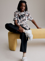 Рубашка с коротким рукавом для мальчика Next 904-856, Белый, Коричневый