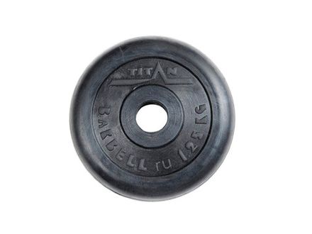 Диск для штанги обрезиненный. Диаметр внутренний 26 мм. Вес 1,25 кг.