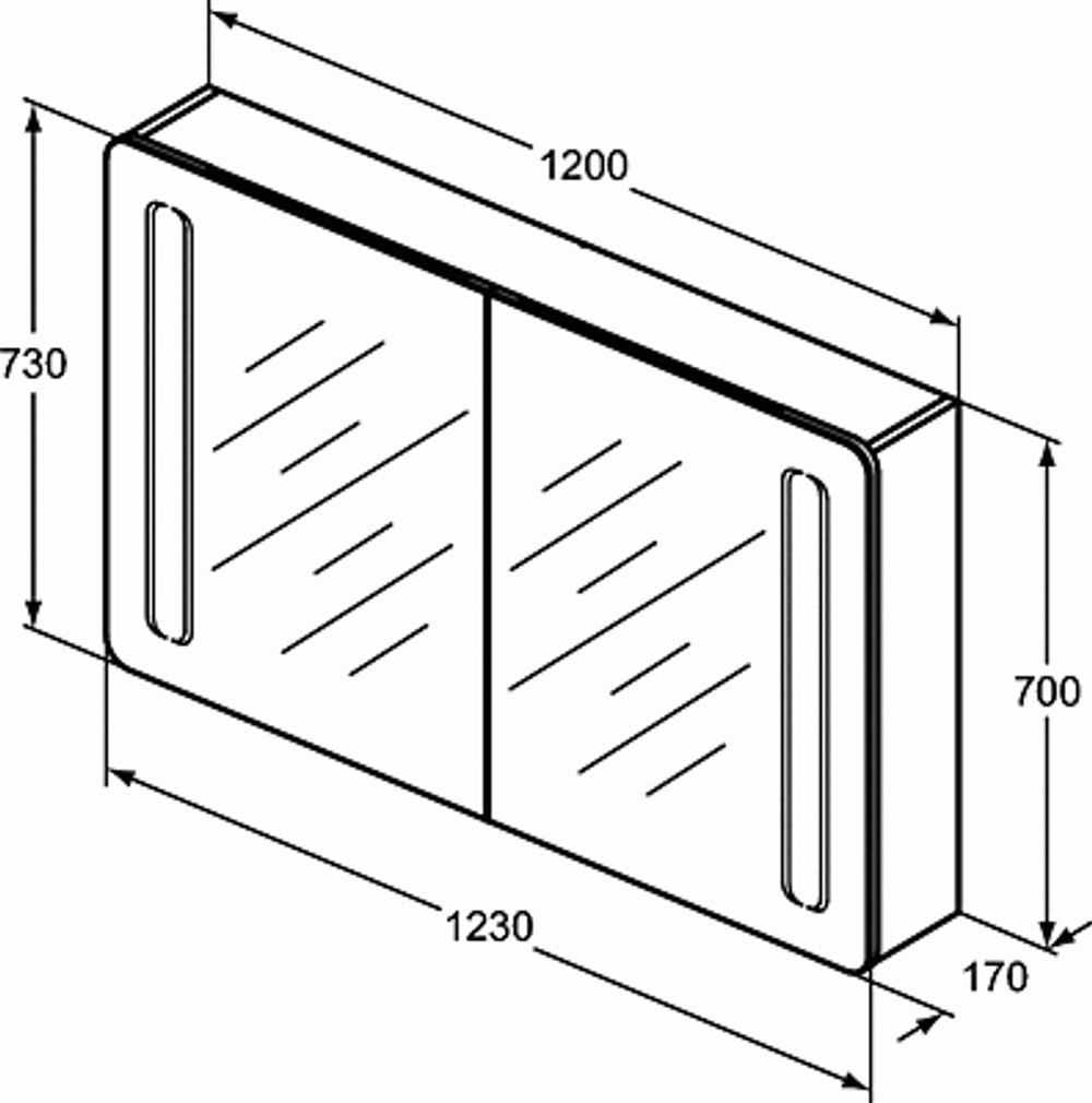 Зеркальный шкафчик 120 см Ideal Standard MIRROR&LIGHT T3425AL