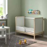 Детская кровать - ÄLSKVÄRD /АLSKVАRD IKEA/ АЛЬСКВАРД ИКЕА,  120х60 см, белый/под беленый дуб