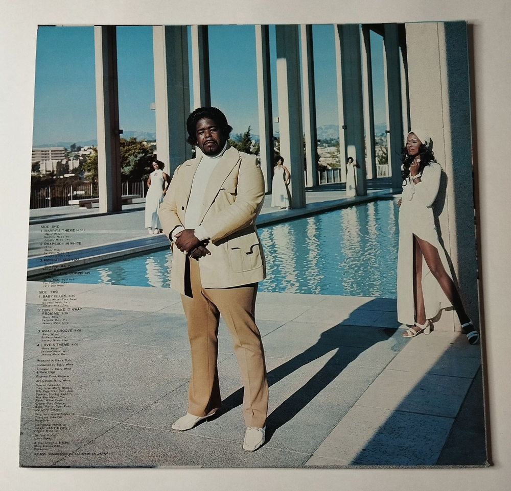 Винтажная виниловая пластинка LP Barry White Love Unlimited Orchestra Rhapsody In White (Japan 1974) (No Obi) I Feel Love Coming On