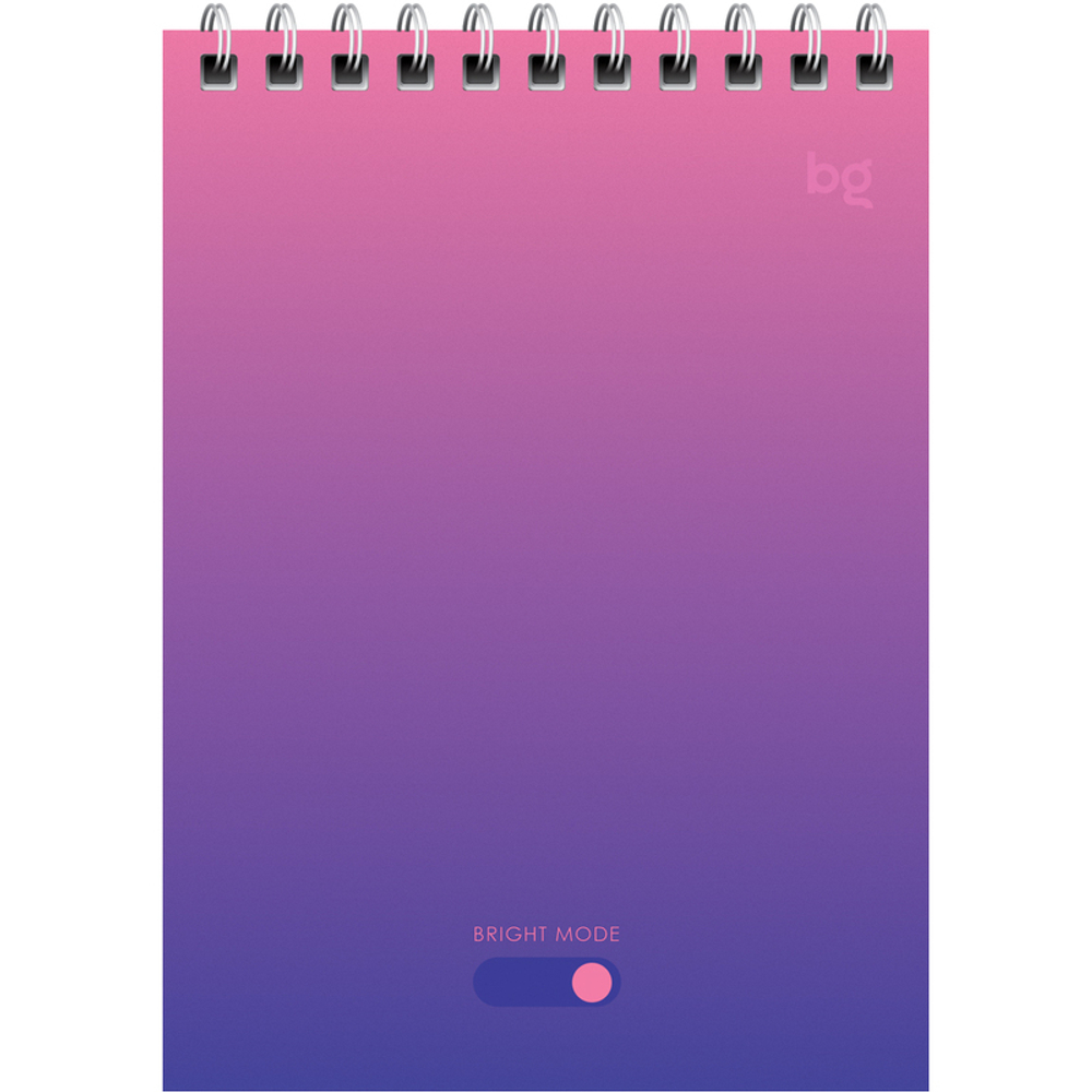 Блокнот  BG "Bright monocolor" на спирали, А6, 60 листов в клетку