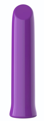 Фиолетовый перезаряжаемый мини-вибратор - 13,7 см. (Цвет: фиолетовый)
