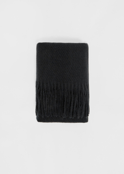 STRADIVARIUS Шарф из начесаных ниток, черный