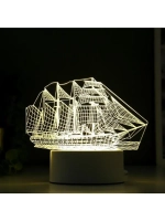 Светильник «Фрегат» LED белый от сети 9.5×15×16 см RISALUX
