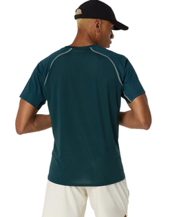 Мужская теннисная футболка Asics Match Actibreeze Short Sleeve - зеленый