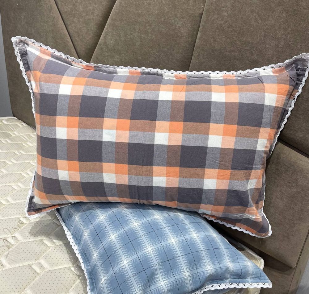 Наволочка  Клетка Муслин 50/70