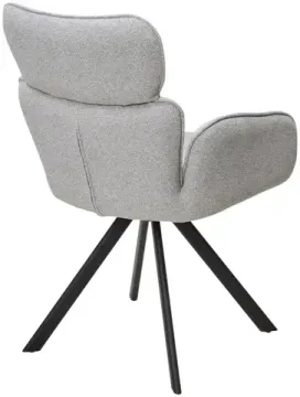 Стул LONG 360 град. поворот. NS10 Серый, букле / черный каркас
