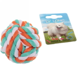 Игрушка - мячик для собак средних и мелких пород «КАНАТНЫЙ ИГРУЛИК», мультицвет, d-7см (лейбл)