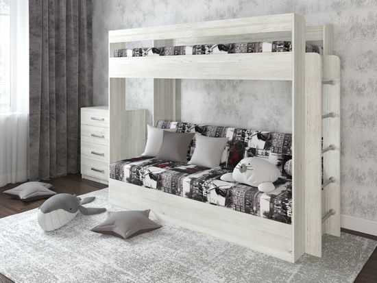 Матрац с чехлом 80*190*10 "Лаворо" (ППУ) (Принт Amsterdam Grafit S (AT))